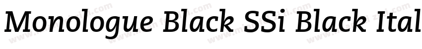 Monologue Black SSi Black Italic字体转换